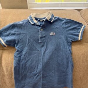Lacoste Kids Blue Polo with White Trim